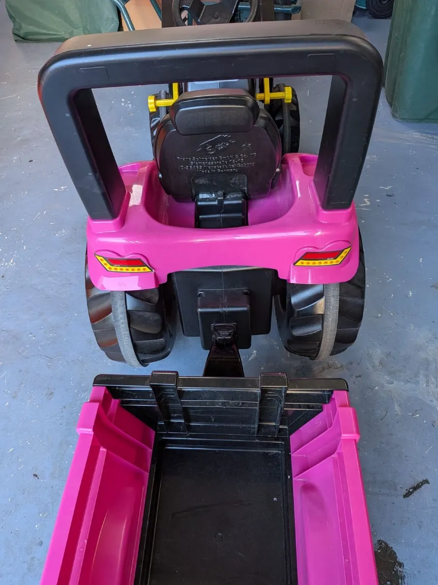 Pink Tractor/Loader and Trailer - Image 3