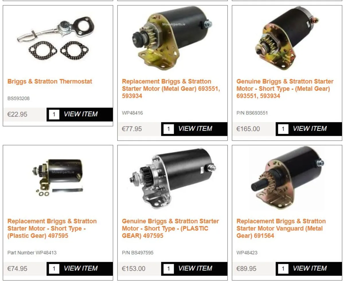 Briggs & Stratton Starter Motors - Image 1