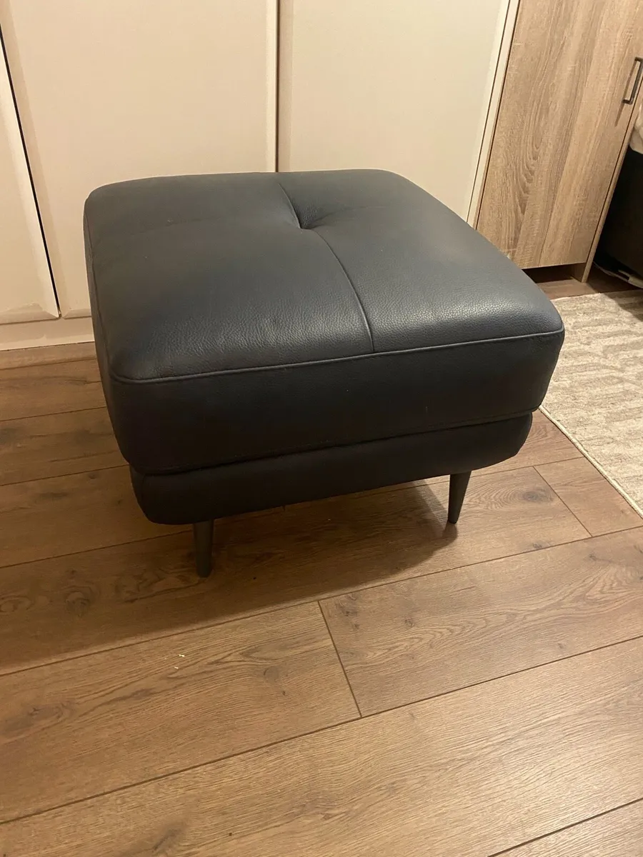 Borgo Footstool - Italian Leather - Image 1