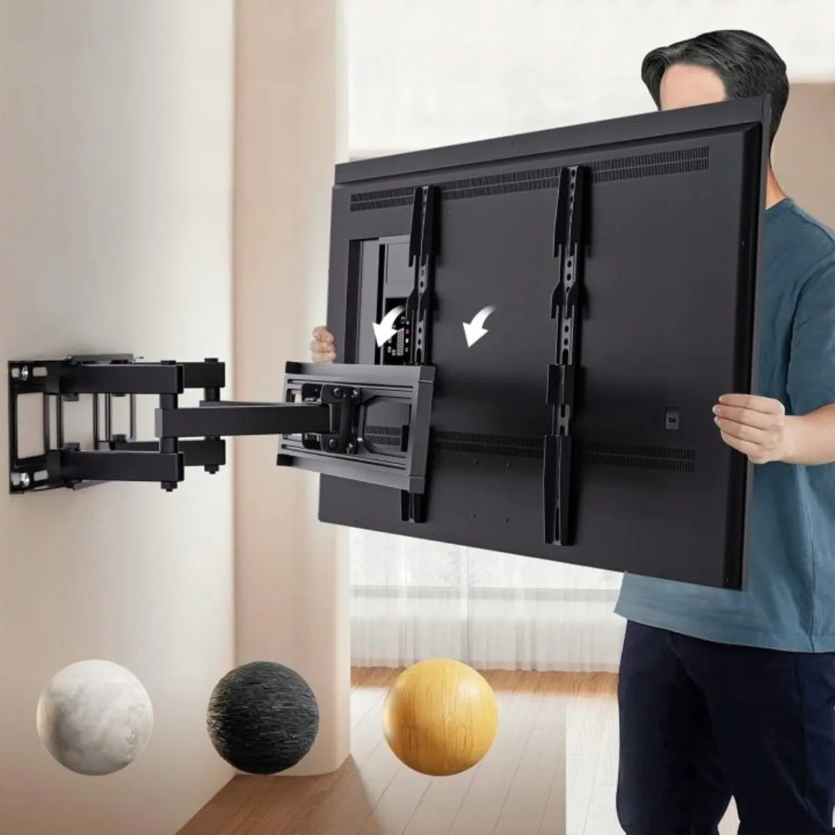 Tv Wall Mount Bracket Swivel Full Motion 32-85" - Image 4