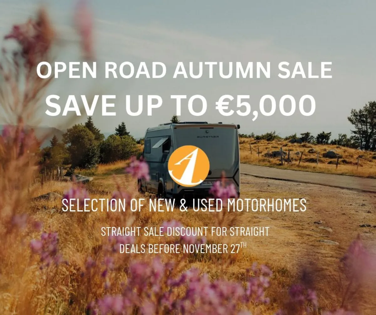 OPEN ROAD AUTUMN MOTORHOME SALE - NOW ON - Image 1