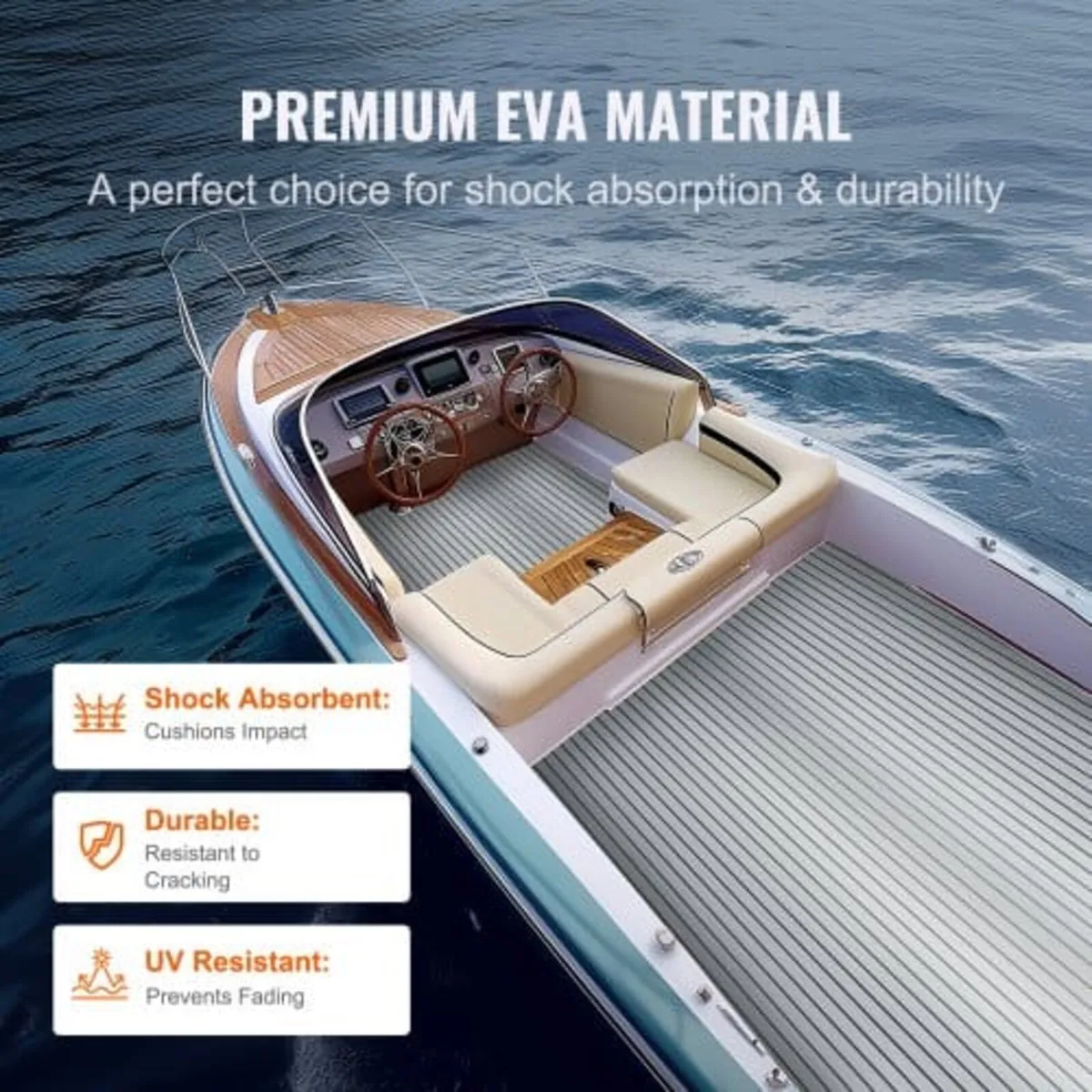 Boat Flooring, EVA Foam Boat Decking 240 x 116.1 c - Image 2