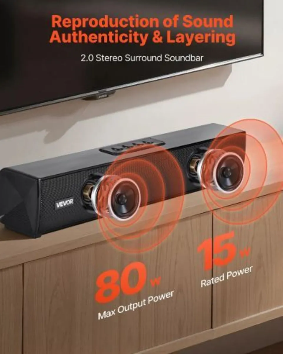 Sound Bar for Smart TV, 2.0 Channel, 450 mm - Image 3