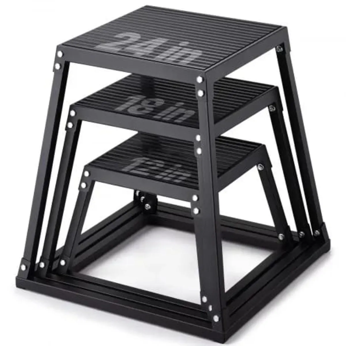 Plyometric Jump Boxes, 12/18/24 Inch Plyo Box, Pla - Image 1