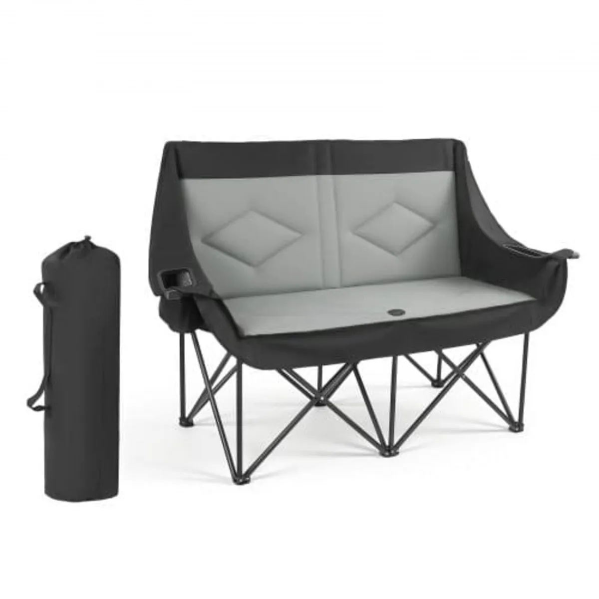 Double Camping Chair, Oversized Two Person Camp Ch - Image 1