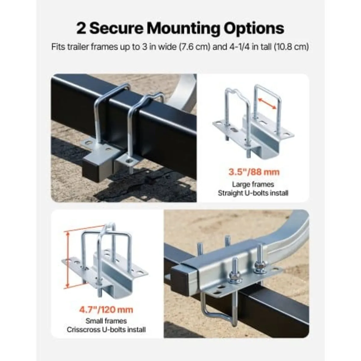 Boat Trailer Guides, 470 mm/520 mm Height Adjustab - Image 4