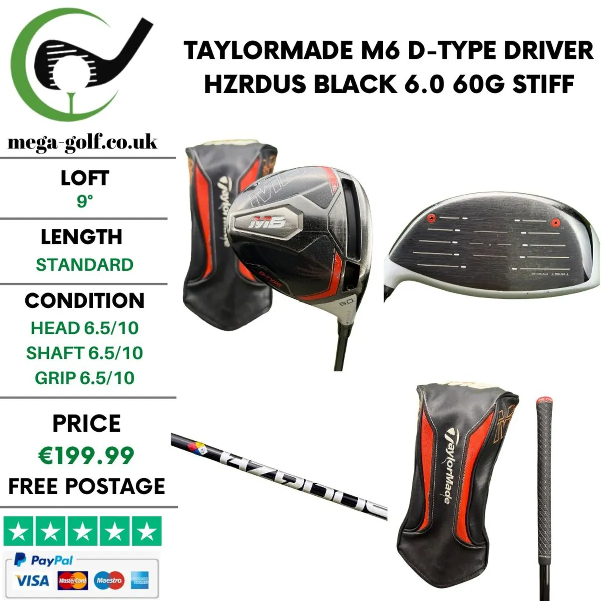 Taylormade M6 D-Type Driver / 9° / Stiff - Image 1