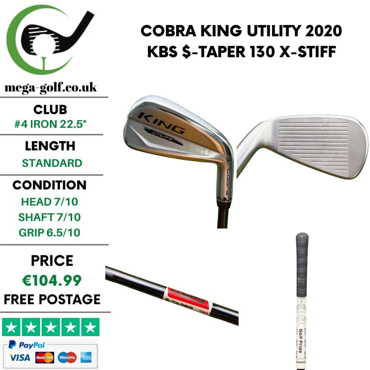 Cobra King Utility 2020 #4 Iron 22.5° / X-Stiff - Image 1