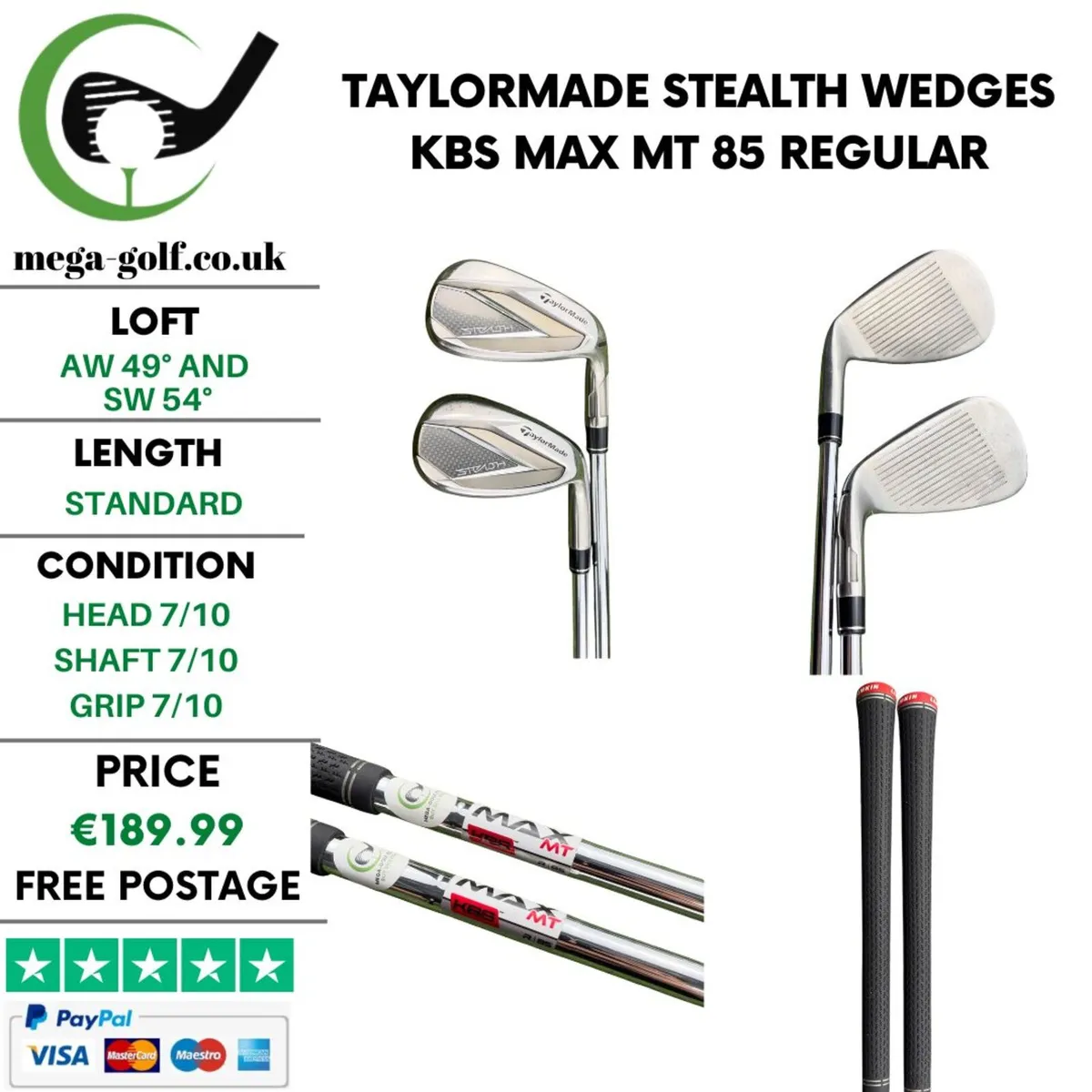 Taylormade Stealth Wedges Aw 49° & Sw 54° /Regular - Image 1