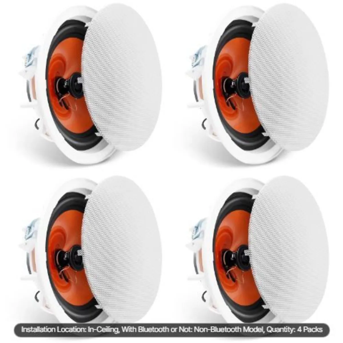 4PCs 8 in/20.3 cm Ceiling Speakers 100W - Image 4