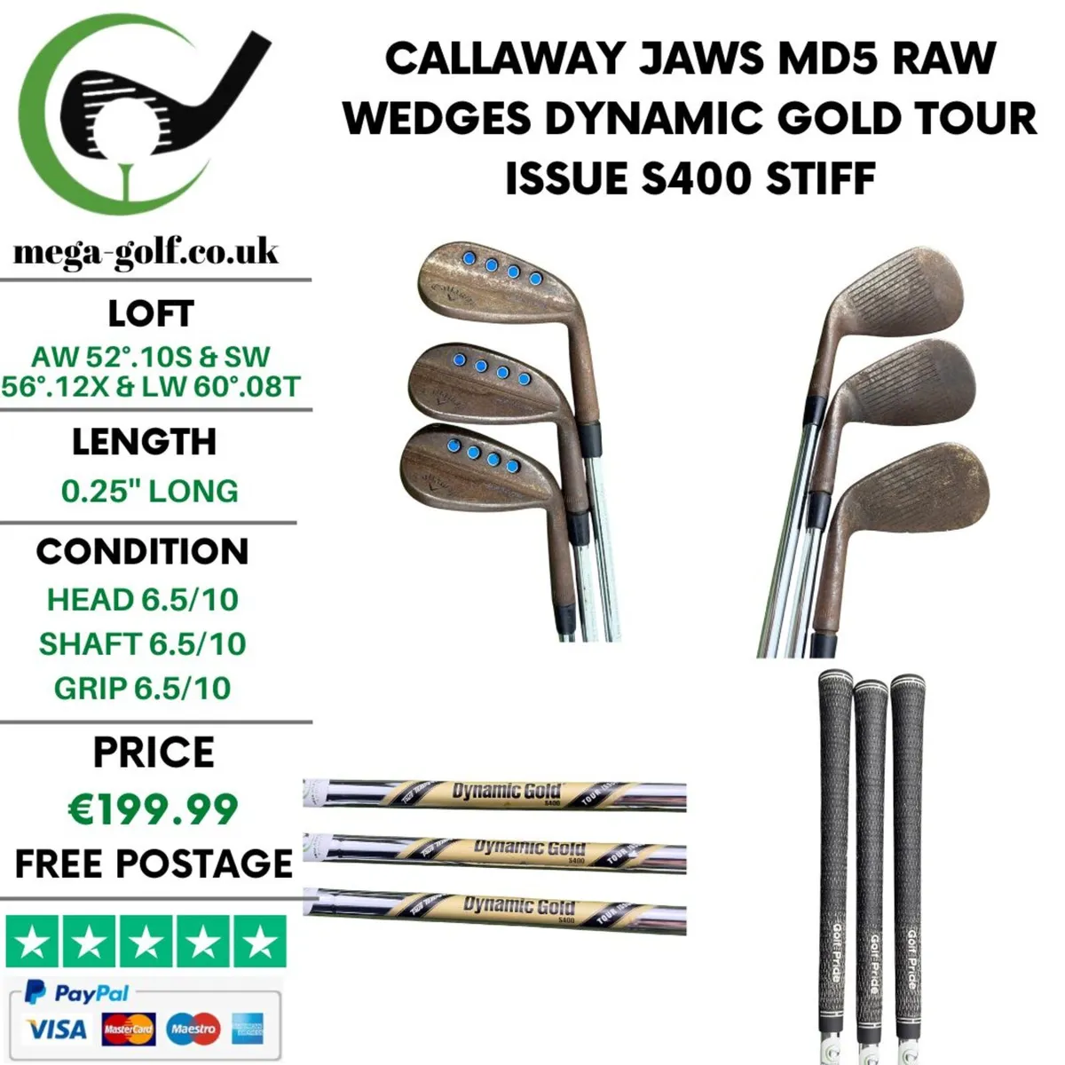 Callaway Jaws MD5 Raw Wedges Set / Stiff - Image 1