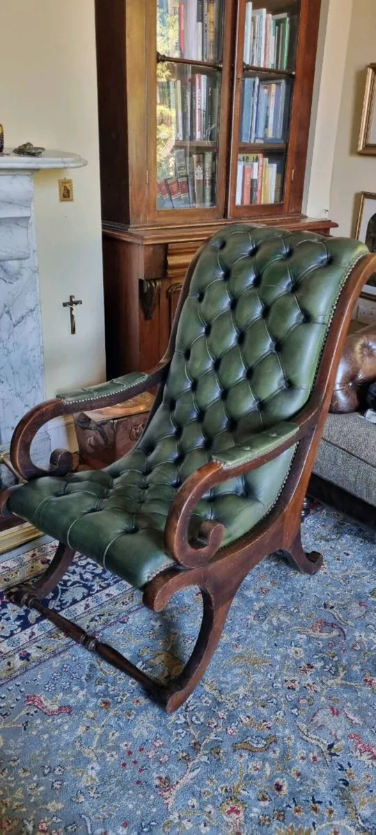 Leather library armchair - Image 1