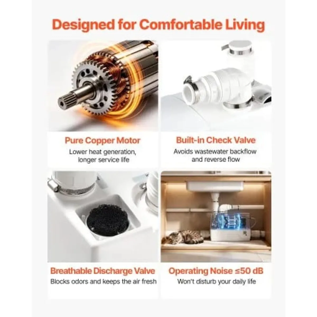 Utility Sink Pump 800W 12000L/h Flow 32.8 ft/10 m - Image 3