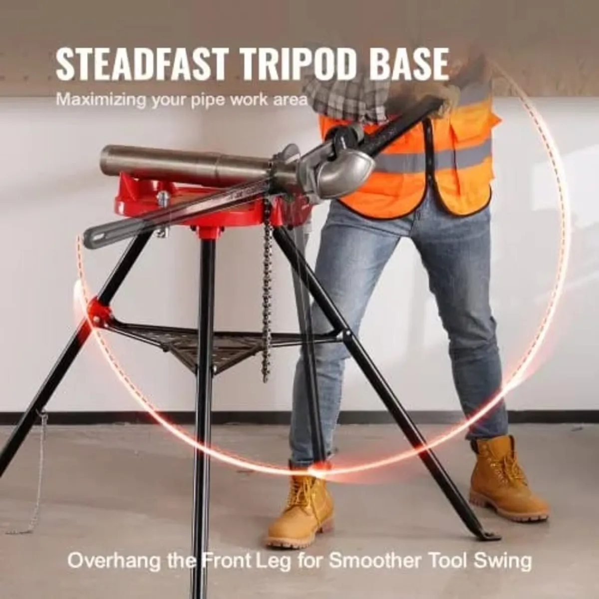 Chain Vise with Tripod Stand | 3.2 to 152 mm Pipe - Image 2