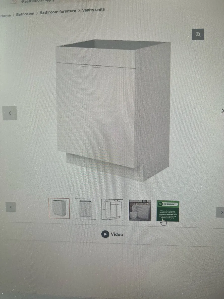 Bathroom vanity unit, still in box - Image 2
