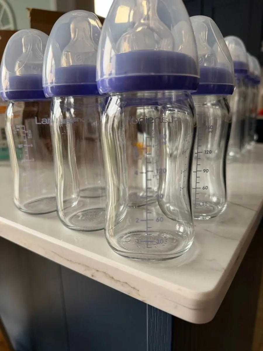 6 x Lansinoh Glass baby bottles - 5oz - Image 1