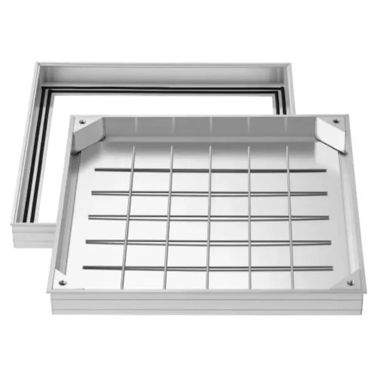 Manhole Cover with Frame, 500 x 500mm Invisible Re - Image 1