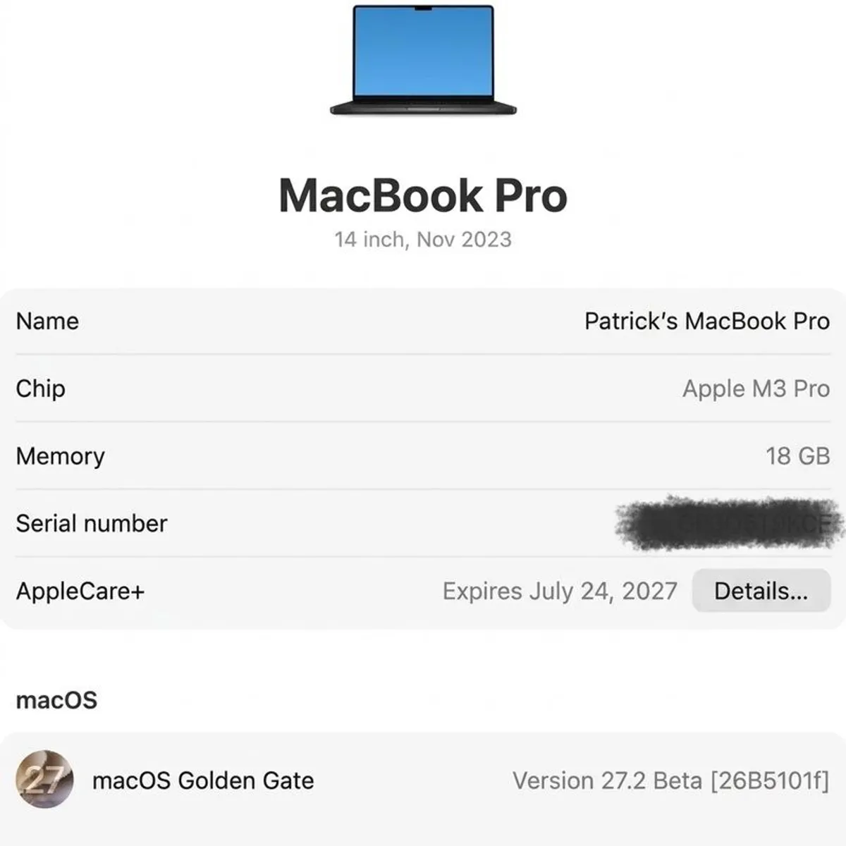 Apple MacBook Pro 14 inch M3 Pro 18GB Space Black AppleCare to 2027 - Image 4