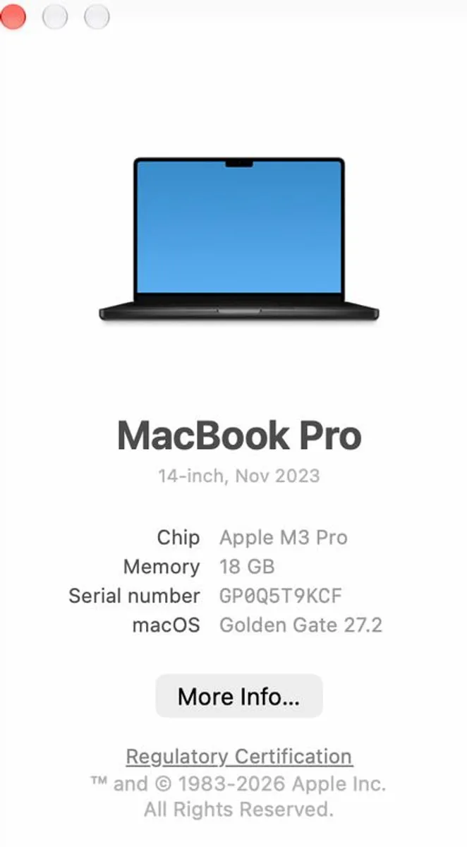 Apple MacBook Pro 14 inch M3 Pro 18GB Space Black AppleCare to 2027 - Image 3
