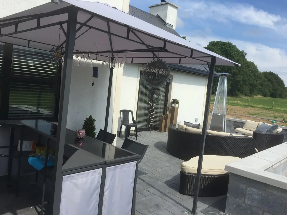 Outdoor Bar Gazebo Set - Image 1