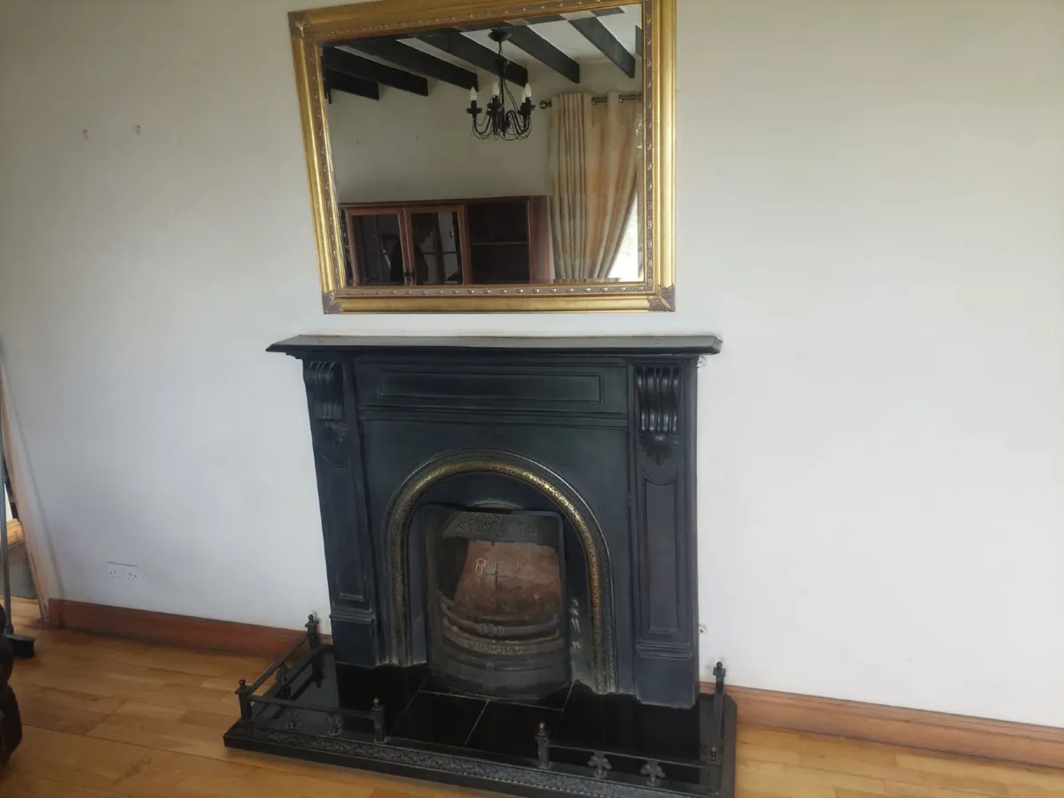 Black Cast Iron Fireplace - Image 1