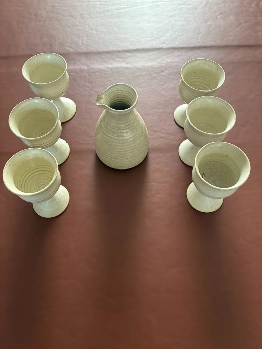 wine carafe and goblets - Image 1