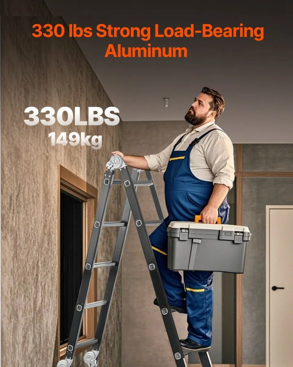 7-in-1 Folding 5-Step Telescopic Ladder - Image 3