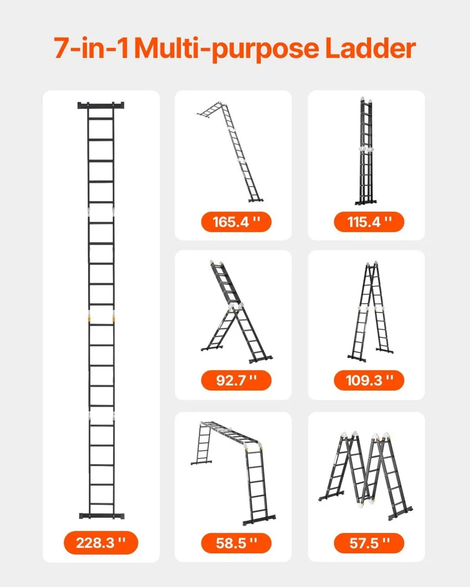 7-in-1 Folding 5-Step Telescopic Ladder - Image 2