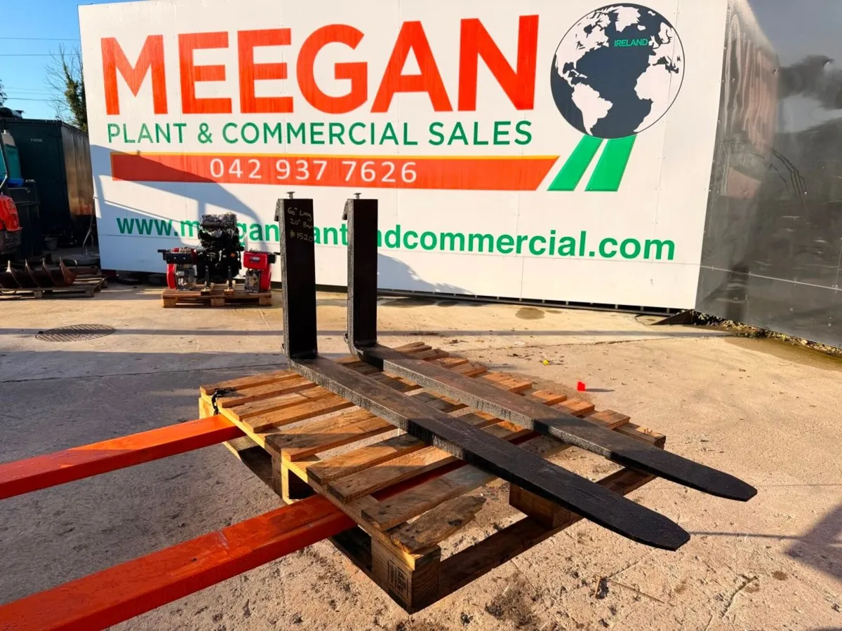60" Heavy Duty Forklift Fork Extensions  5ft Long - Image 1