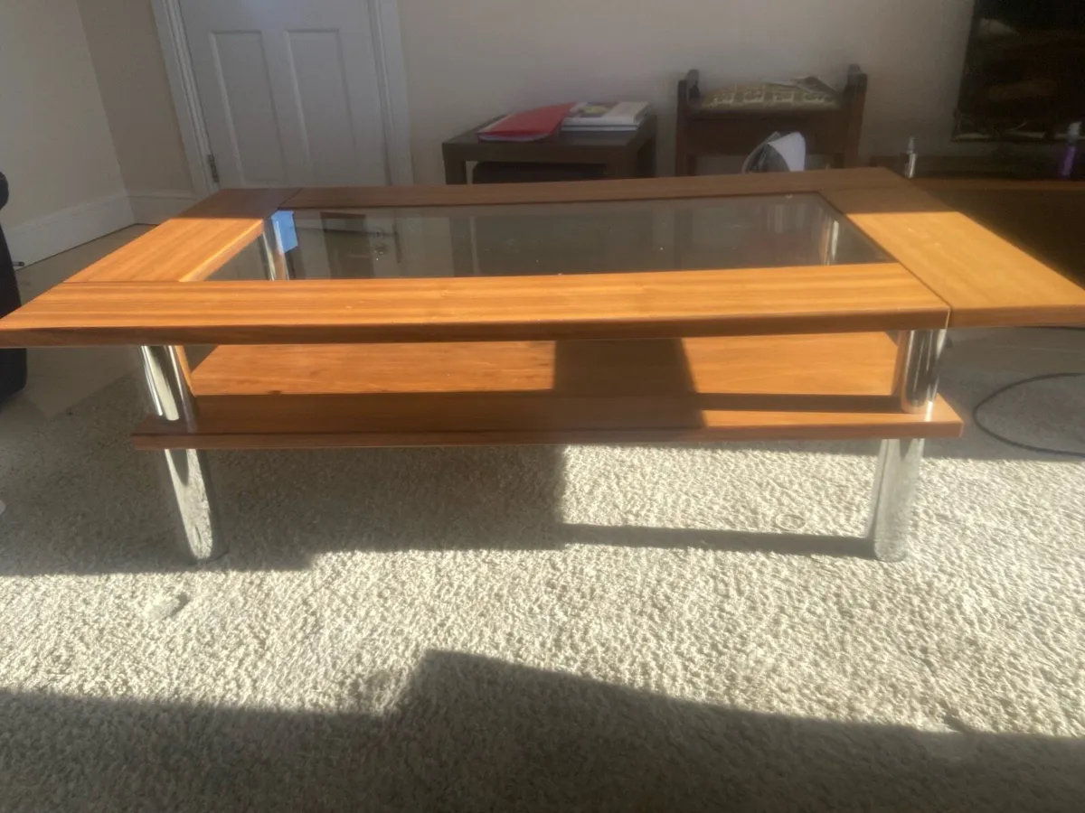 Walnut Living Room Coffee Table - Image 3