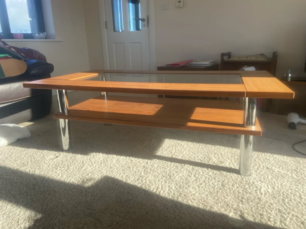 Walnut Living Room Coffee Table - Image 1