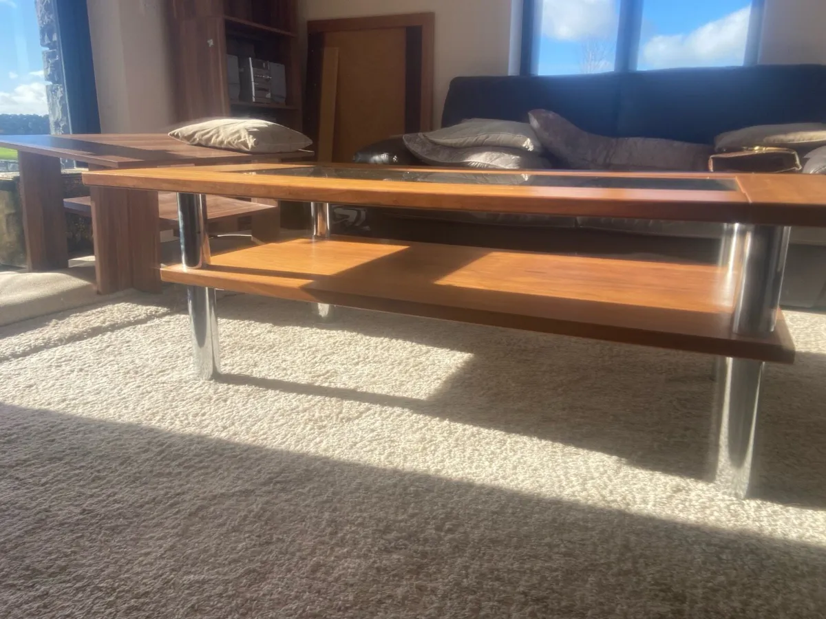 Walnut Living Room Coffee Table - Image 4