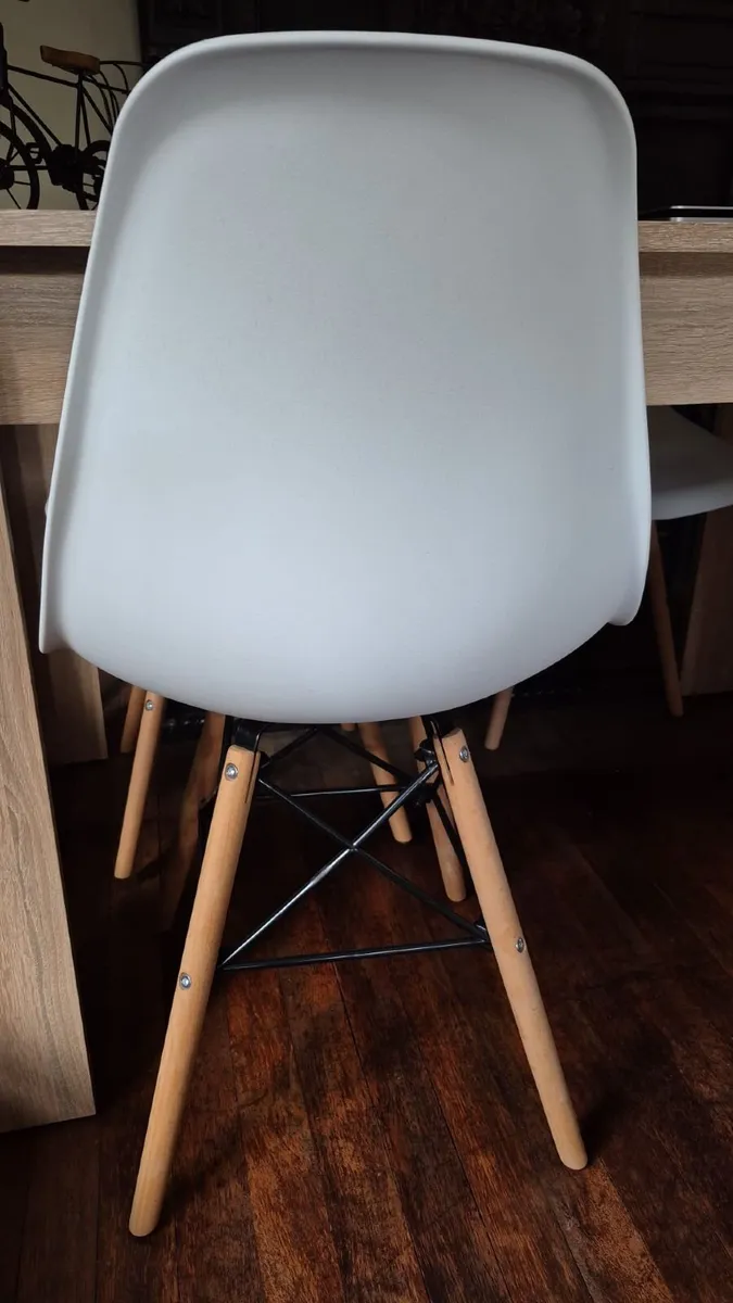 6 Seater Wooden Dining Table Set Nordic Style OaK - Image 3