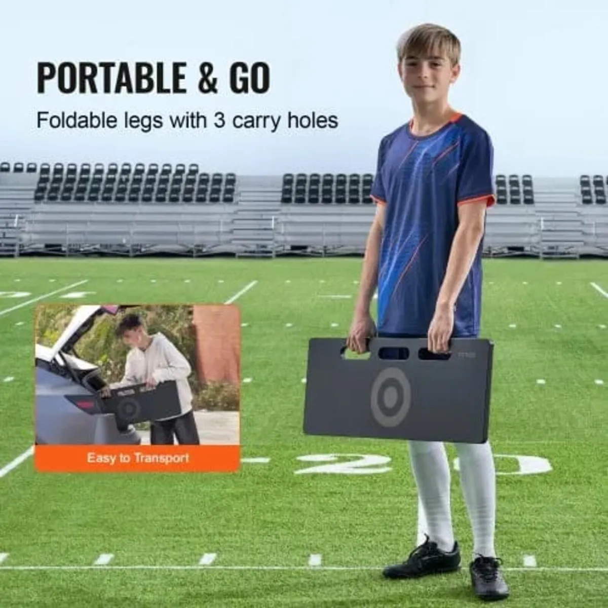 Soccer Rebounder Board, 32"X12" Portable Soccer Wa - Image 3