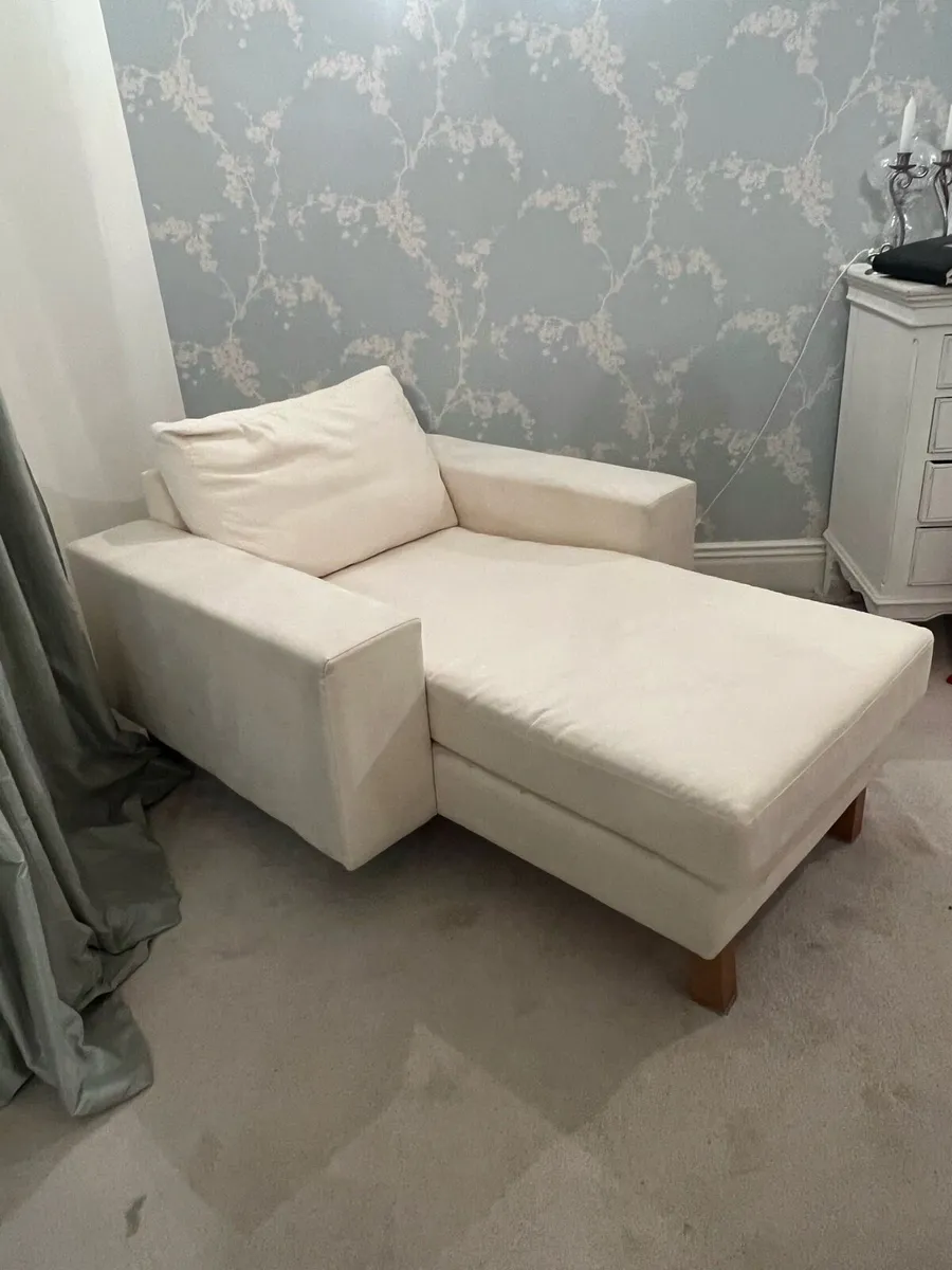 BoConcept Cream Suede Chaise Longue - Image 2
