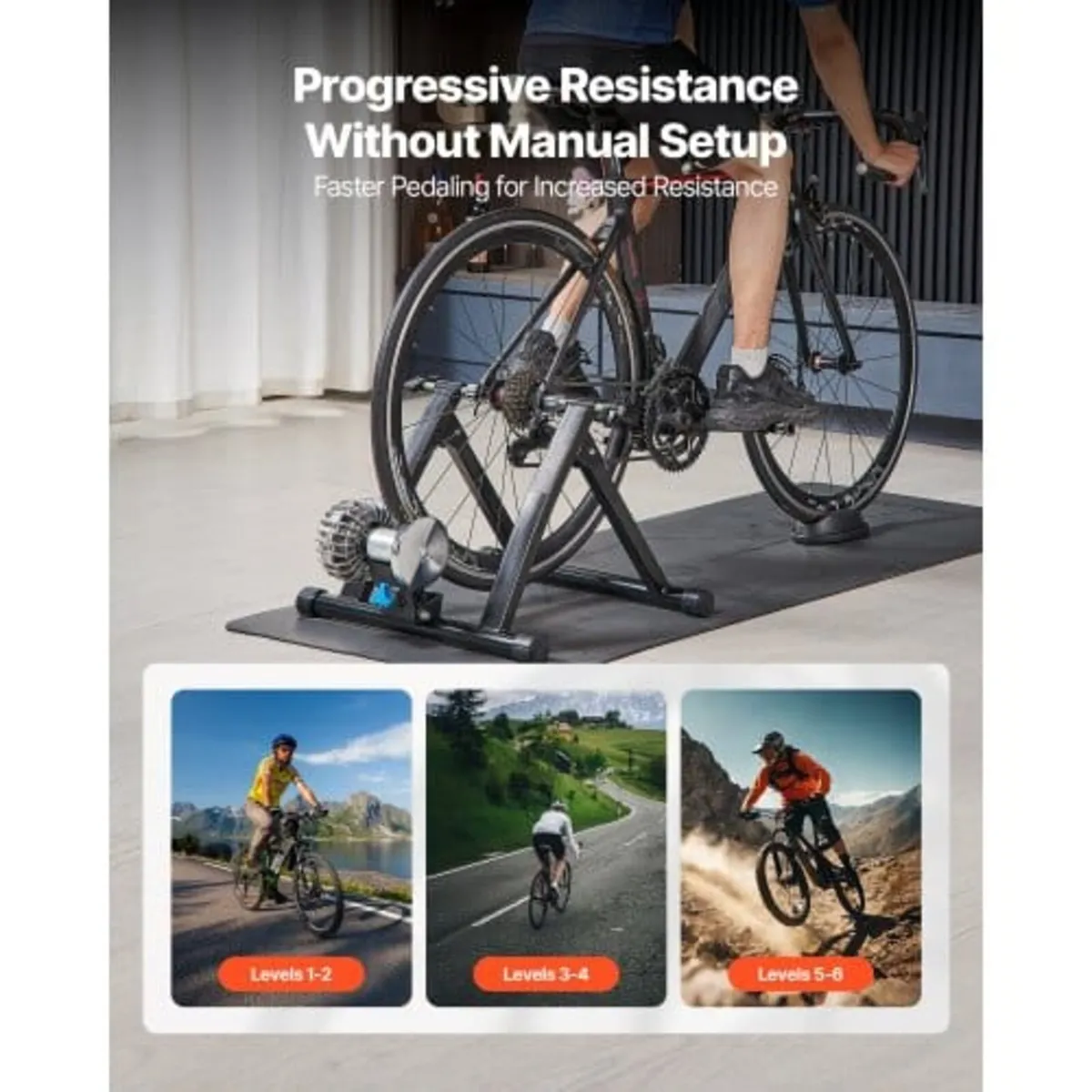 Bike Trainer, 660.4-736.6 mm & 700C Wheels, Foldab - Image 3