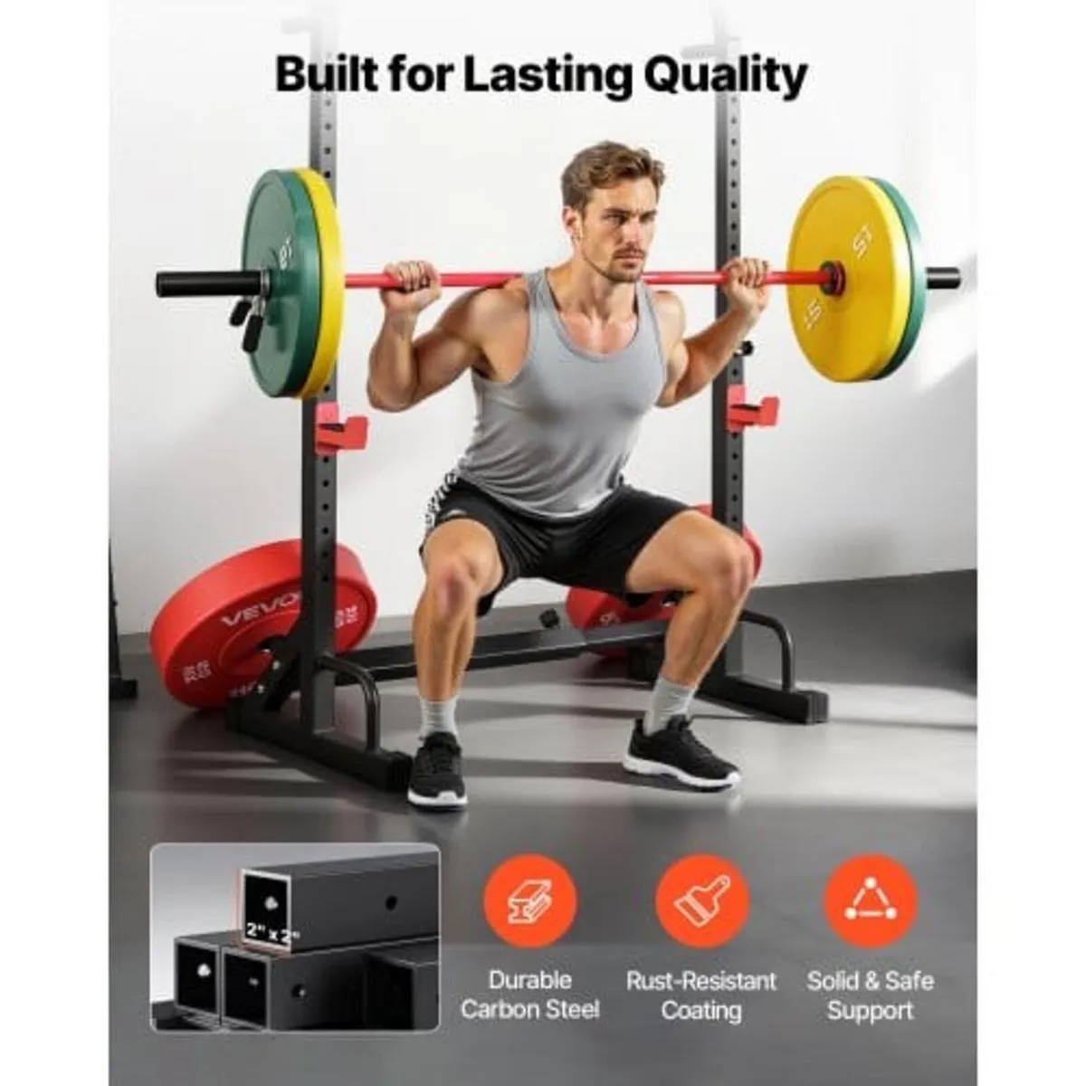 Power Cage Squat Rack, Home Gym Power Rack with Ad - Image 4