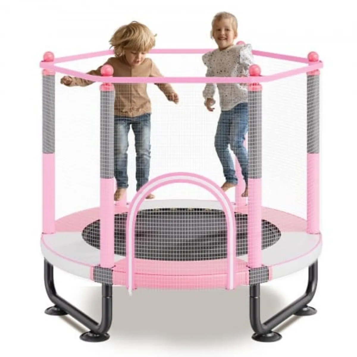 60" Kids Trampoline, 5FT Indoor Outdoor Trampoline - Image 1