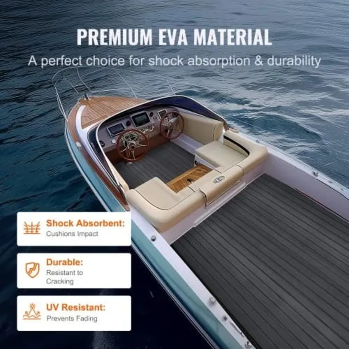 Boat Flooring, EVA Foam Boat Decking 94.5" x 23.6" - Image 2