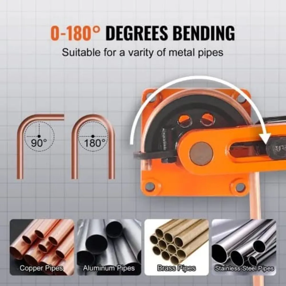 Pipe Tube Bender, 9.5mm to 25.4mm OD Manual Pipe T - Image 3