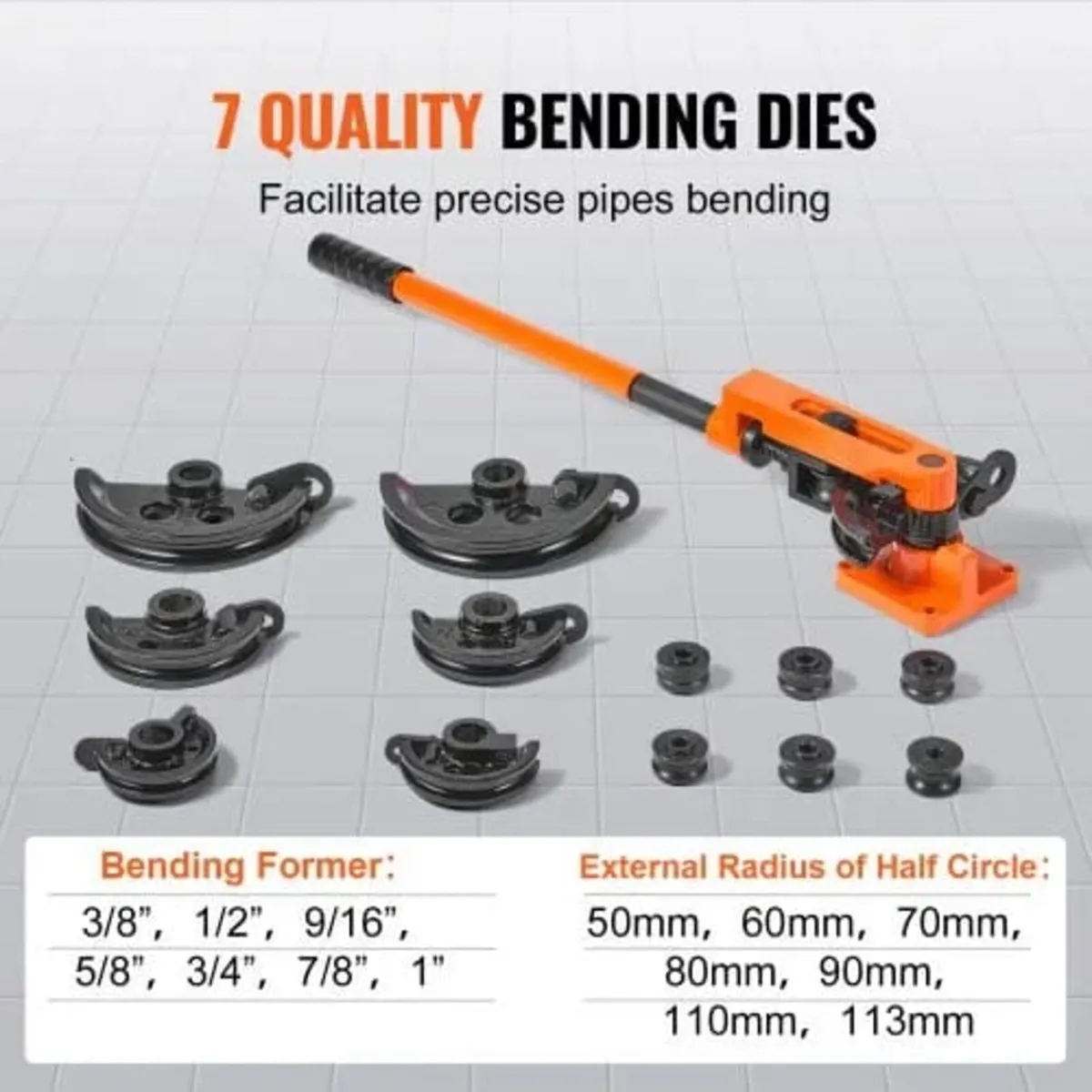 Pipe Tube Bender, 9.5mm to 25.4mm OD Manual Pipe T - Image 4
