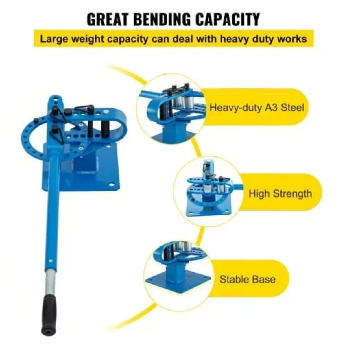 YP-9 Manual Bender, Soild Round Square Bar Metal B - Image 2