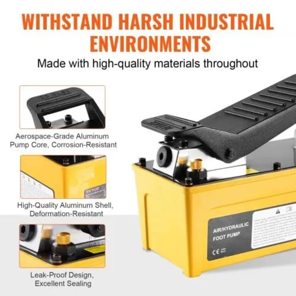 689 bar(10,000PSI) Air Hydraulic Pump, 1.6 L(0.42 - Image 3