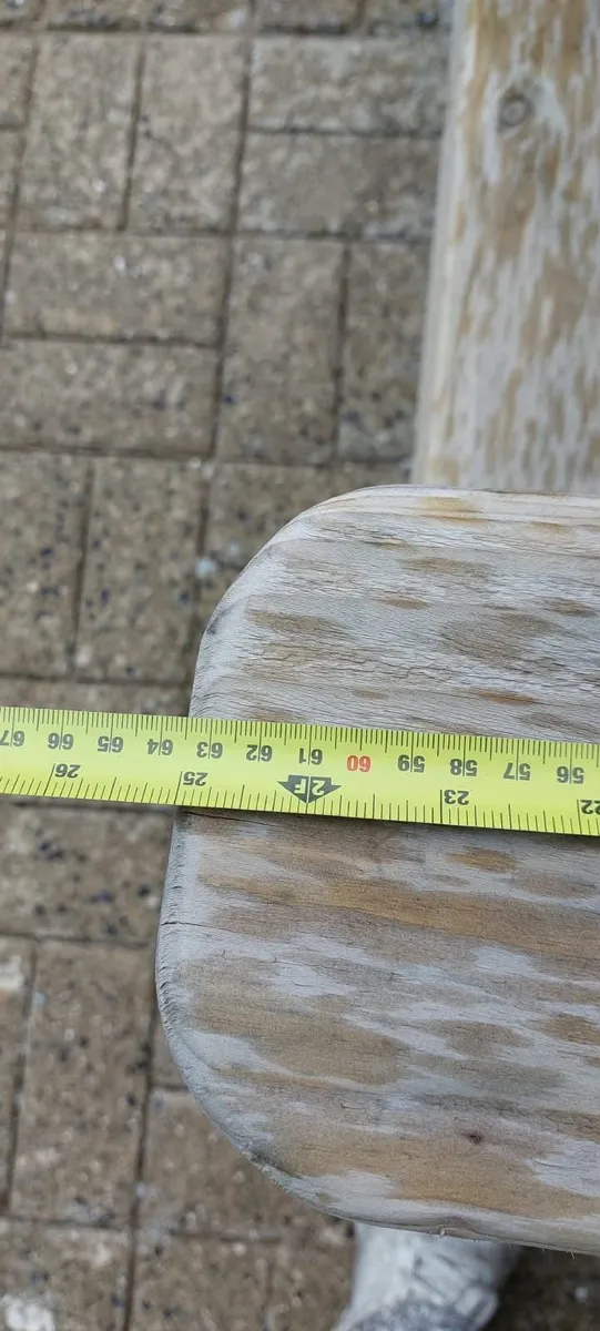 Handmade wooden Jack & Jill bench 5.5ft - Image 3