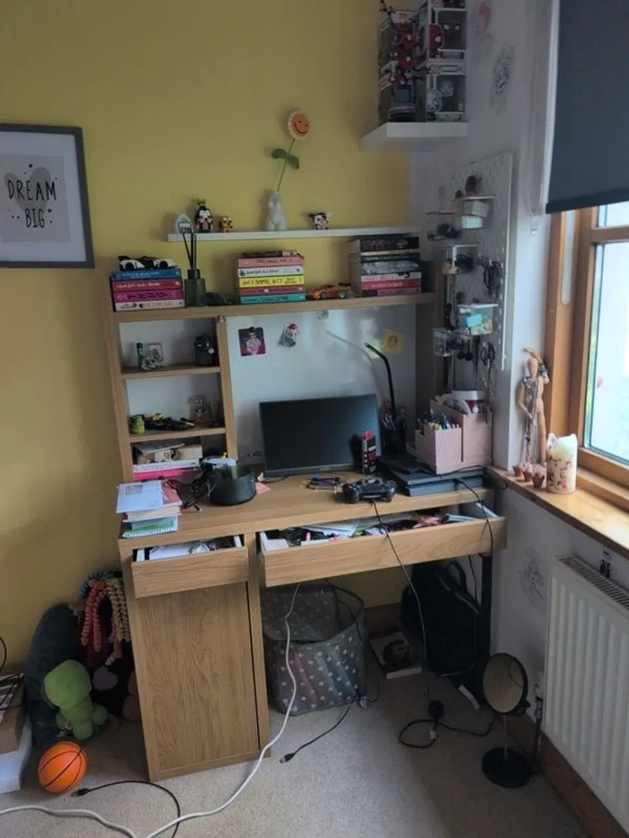 home work desk + standing mirror with storage - Image 3