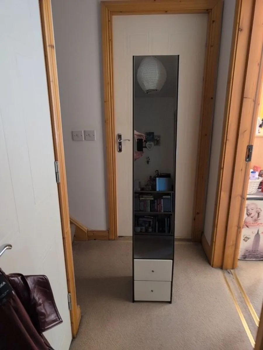 home work desk + standing mirror with storage - Image 4