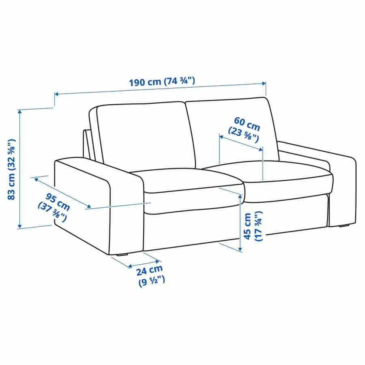 Ikea Kivik 2 Seat Sofa - Image 4