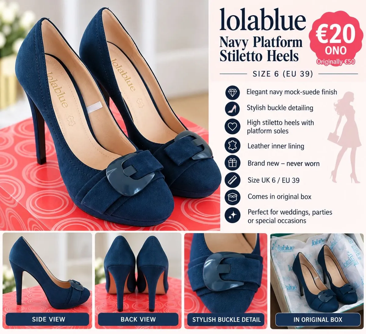 Navy ladies heels