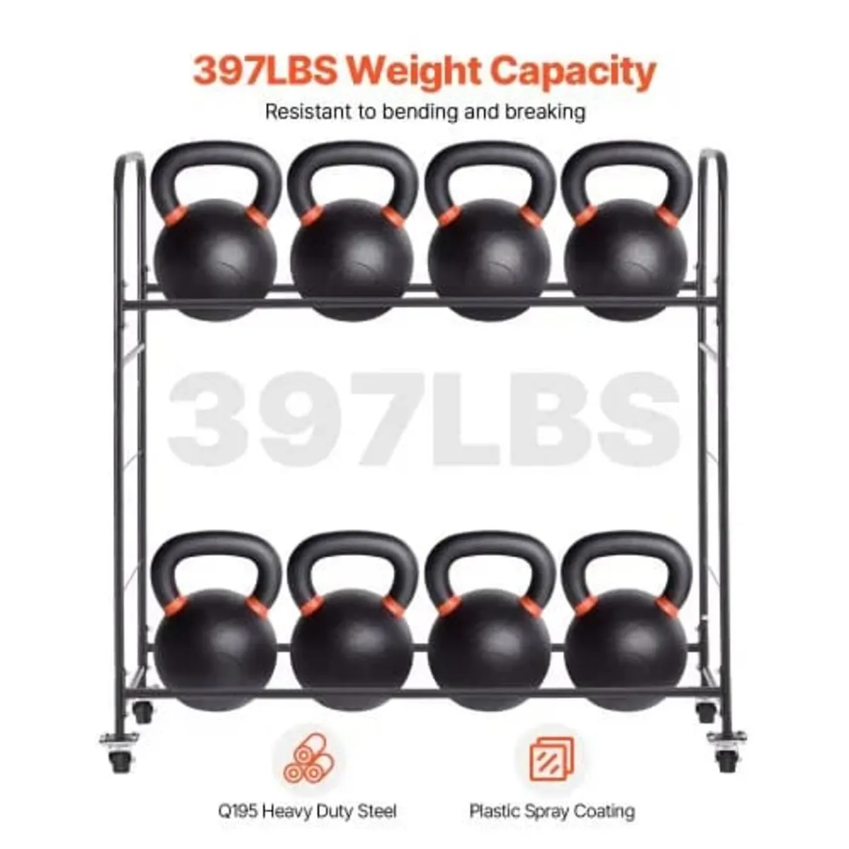 Rolling Tire Storage Rack, 2-Shelf Tire Holder and - Image 3