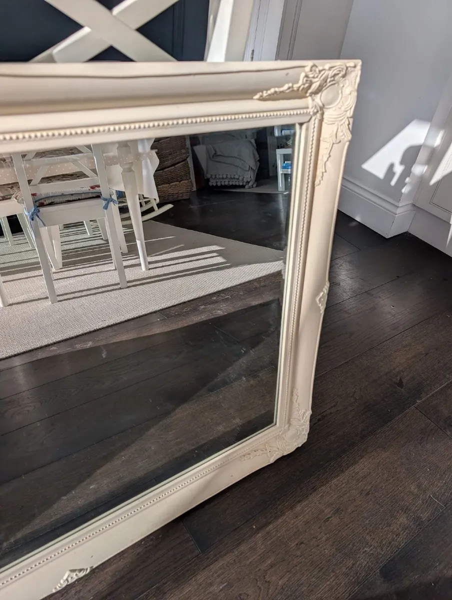 Large Ornate Cream French Style Wall Mirror - Image 2